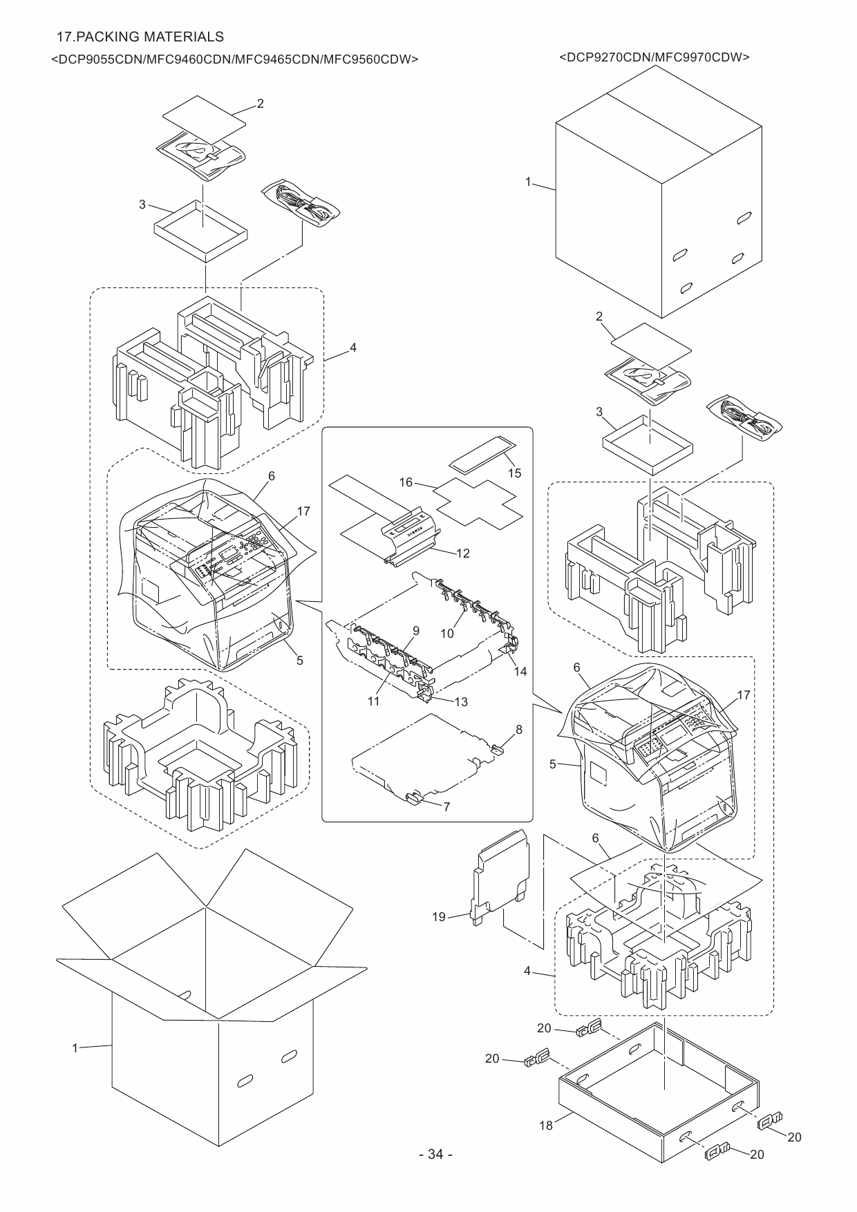 Brother LaserMFC 9460 9465 9560 9970 CDN DCP9055 9270 CDN Parts Reference